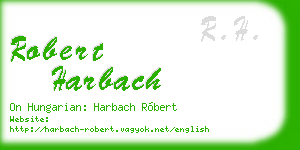 robert harbach business card